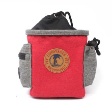Bolsa de guloseimas para cães com cordão transporta saco de cocô de comida